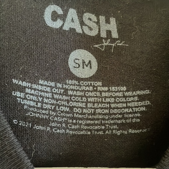 Johnny Cash Womens size small graphic tee shirt man in black - Picture 4 of 9